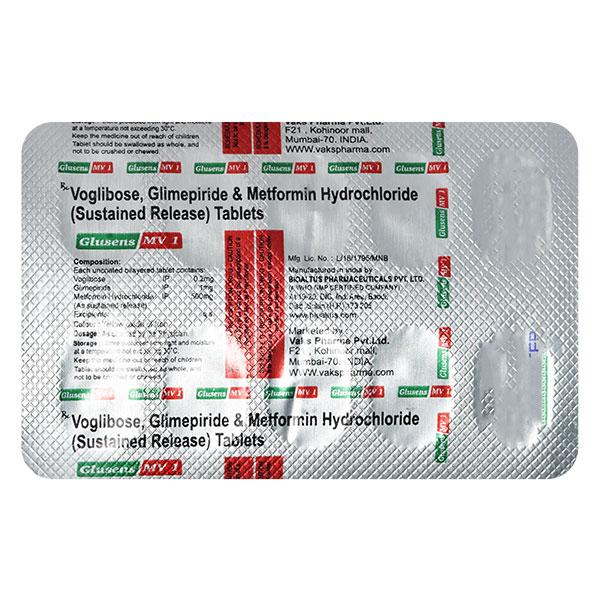 Glusens MV 1/500/0.2mg Tablet 10'S