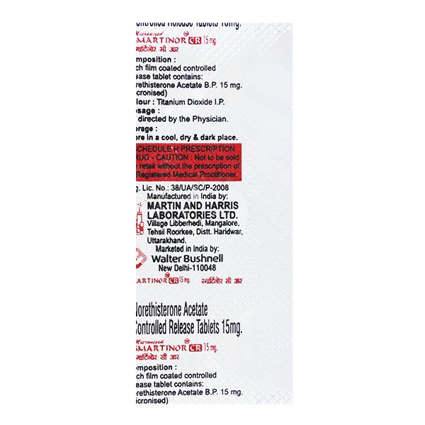 Smartinor CR 15mg Tablet 5'S - Global Surgicals