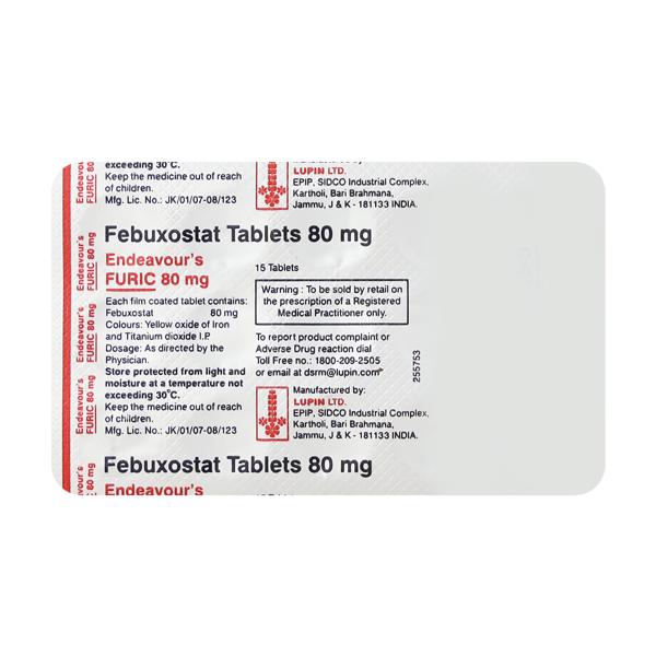 FURIC 80mg Tablet 15's