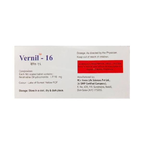Vernil 16mg Tablet 10'S