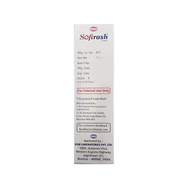 SOFIRASH Cream 30gm - Global Surgicals