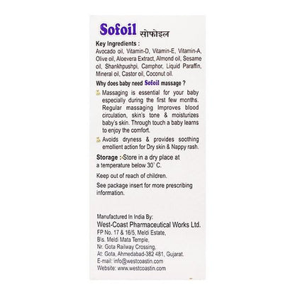 SOFOIL BABY Massage Oil 60ml - Global Surgicals