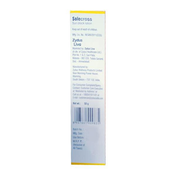 SOLECROSS SUN BLOCK SPF 50 PA ++++ Lotion 50gm - Global Surgicals