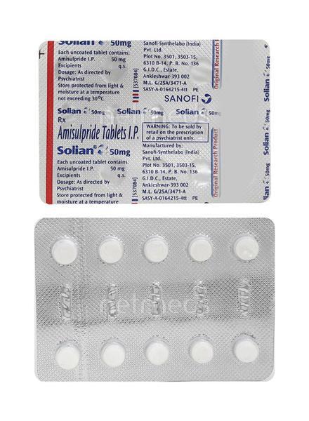 Solian 50mg Tablet 10'S - Global Surgicals