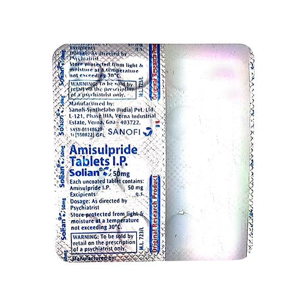 SOLIAN 50mg Tablet 15's - Global Surgicals