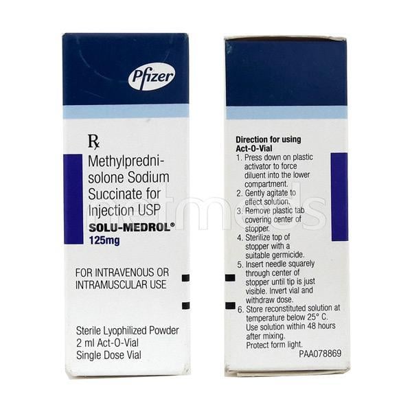 Solu Medrol 125mg Injection 2ml - Global Surgicals