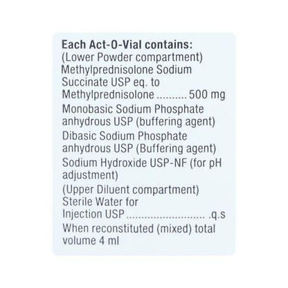 Solu Medrol 500mg Injection 4ml - Global Surgicals