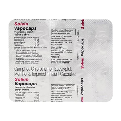 Solvin Vapocaps 10'S - Global Surgicals