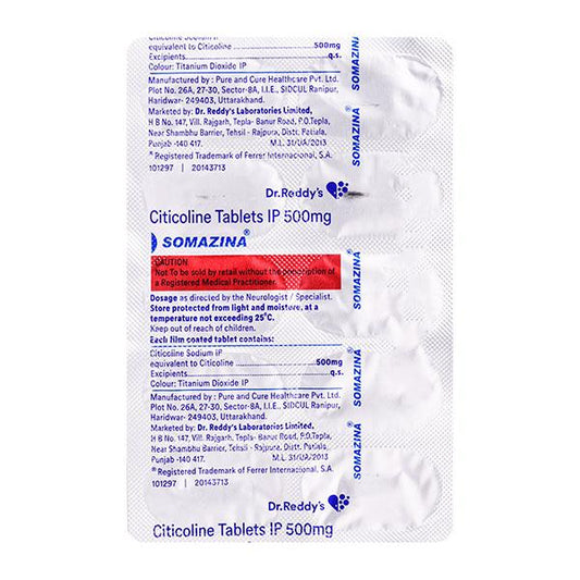 Somazina 500mg Tablet 10'S - Global Surgicals