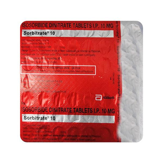 SORBITRATE 10mg Tablet 20's - Global Surgicals