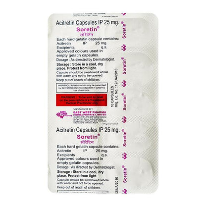 Soretin 25mg Capsule 10'S - Global Surgicals