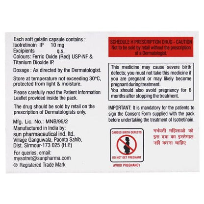 Sotret 10mg Capsule 10'S - Global Surgicals