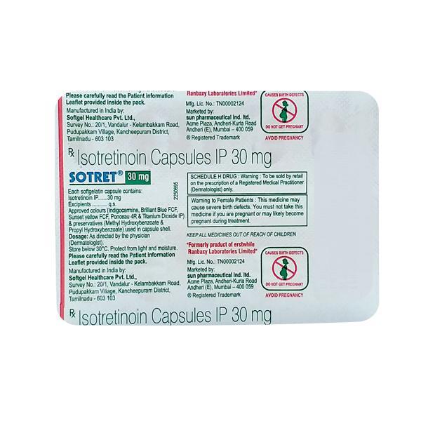 Sotret 30mg Capsule 10'S - Global Surgicals