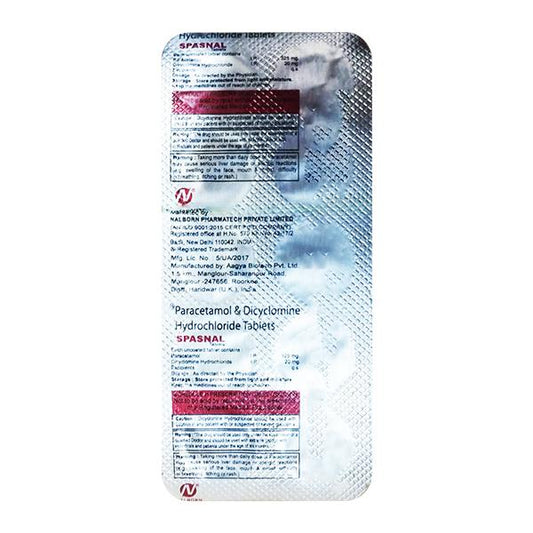 SPASNAL Tablet 10's - Global Surgicals