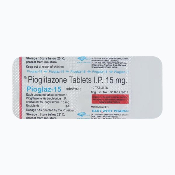 Pioglaz 15mg Tablet 10'S
