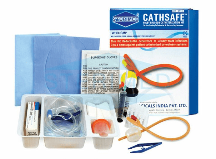 Sterimed Cathsafe Foley Balloon Catheterization Kit - Global Surgicals