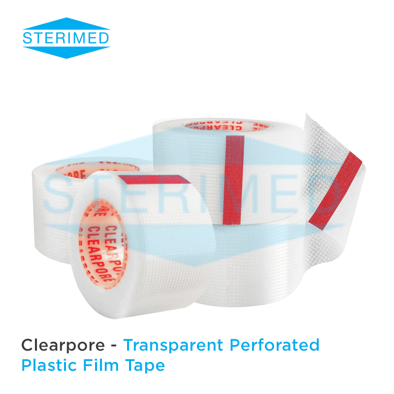 Sterimed Clearpore Transparent Perforated Plastic Film Tape - Global Surgicals