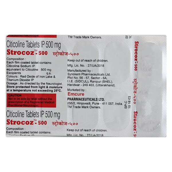 Strocoz 500mg Tablet 10'S - Global Surgicals