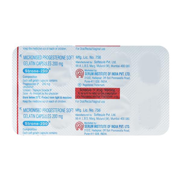 Strone 200mg Capsule 10'S - Global Surgicals