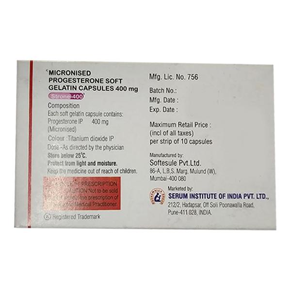 Strone 400mg Capsule 10'S - Global Surgicals