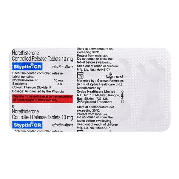 STYPTIN CR Tablet 10's - Global Surgicals