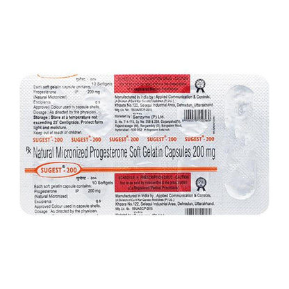 SUGEST 200 Capsule 10's - Global Surgicals