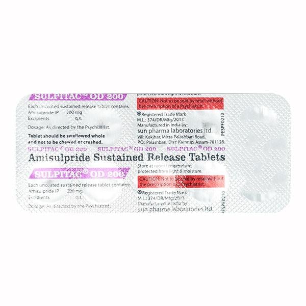 Sulpitac OD 200mg Tablet 10'S - Global Surgicals