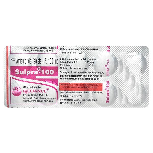 Sulpra 100mg Tablet 10'S - Global Surgicals