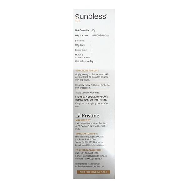 SUNBLESS SPF 50+ & PA+++ ANTI POLLUTION SUNSCREEN Gel 60g - Global Surgicals
