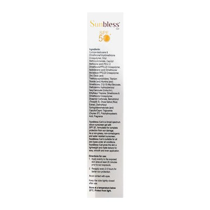 SUNBLESS SPF 50+ PA+++ SILICON SUNSCREEN MATTE FINISH Gel 30g - Global Surgicals