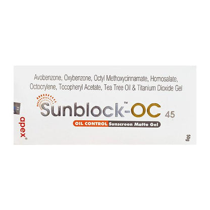 SUNBLOCK OC 45 OIL CONTROL MATTE Gel 50gm - Global Surgicals