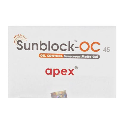 SUNBLOCK OC 45 OIL CONTROL MATTE Gel 50gm - Global Surgicals