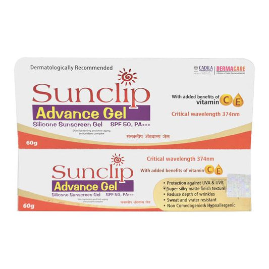 SUNCLIP ADVANCE SPF 50 PA+++ Gel 60gm - Global Surgicals