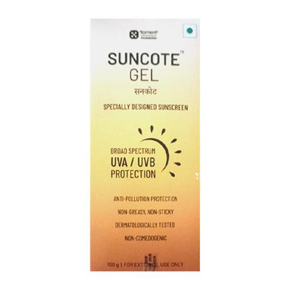 Suncote Specially Designed Sunscreen Gel 100gm - Global Surgicals