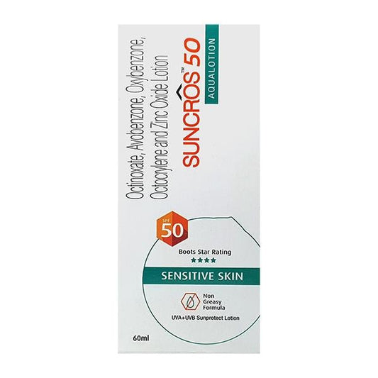 Suncros 50 SPF 50 Sensitive Skin Aqualotion 60ml - Global Surgicals