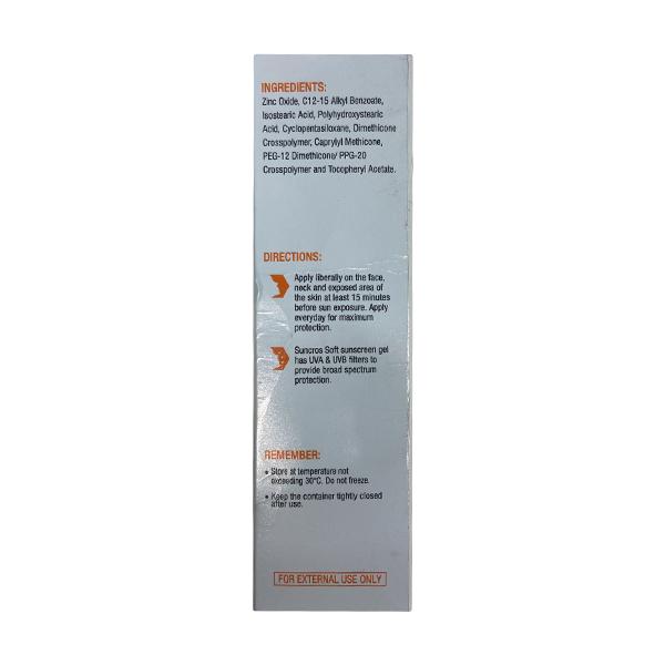 Suncros Matte Finish Soft 50+ Gel 50gm - Global Surgicals