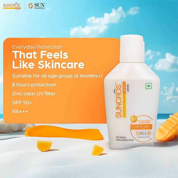 Suncros Matte Finish Soft 50+ Lotion 60ml - Global Surgicals