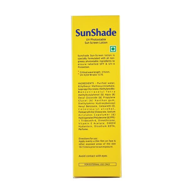 SUNSHADE SPF 30 PA+++ SUN SCREEN Lotion 50ml - Global Surgicals