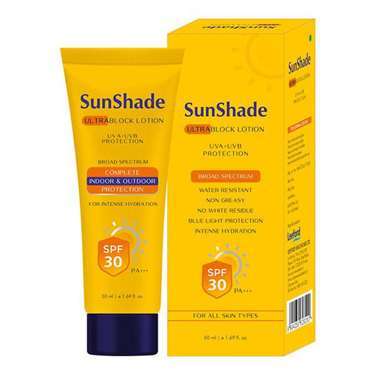 SUNSHADE ULTRA BLOCK SPF 30 PA +++ UVA+UVB PROTECTION Lotion 50ml - Global Surgicals