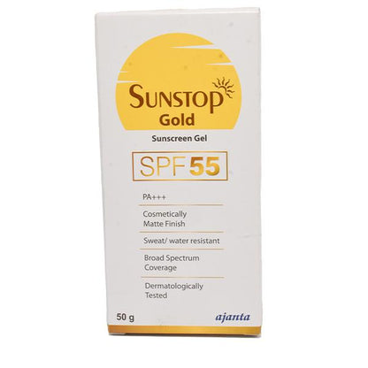 SUNSTOP GOLD SPF 55 PA+++ Sunscreen Gel 50gm - Global Surgicals