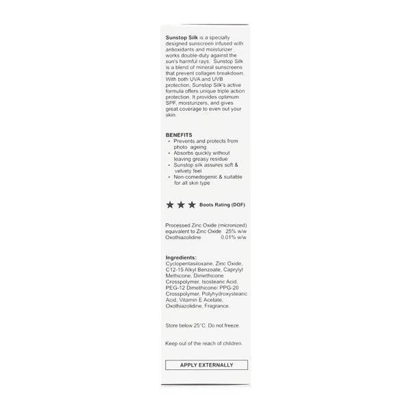 SUNSTOP SILK Cream 60gm - Global Surgicals