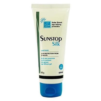 SUNSTOP SILK SPF 58+ MATT FINISH & NON GREASY Gel 60gm - Global Surgicals