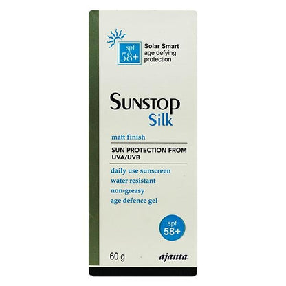 SUNSTOP SILK SPF 58+ MATT FINISH & NON GREASY Gel 60gm - Global Surgicals