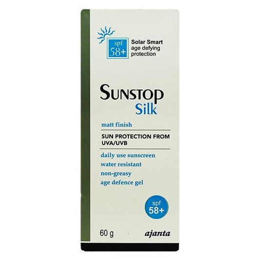 SUNSTOP SILK SPF 58+ MATT FINISH & NON GREASY Gel 60gm - Global Surgicals