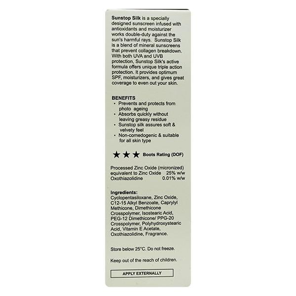SUNSTOP SILK SPF 58+ MATT FINISH & NON GREASY Gel 60gm - Global Surgicals