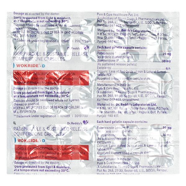 Wokride D 20/30mg Capsule 15'S