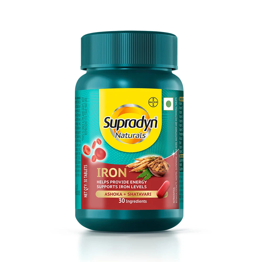 Supradyn Naturals Iron with Ashoka & Shatavari - 30 Tablets
