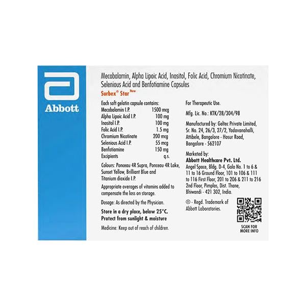 SURBEX STAR NEW Capsule 10's - Global Surgicals