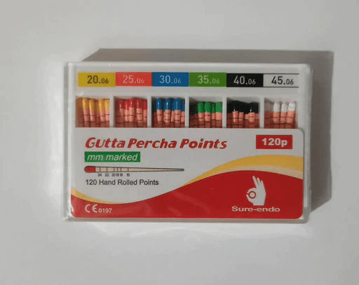 Sure - endo Special Tapered ISO Color - Coded 4% Gutta Percha Points - Global Surgicals