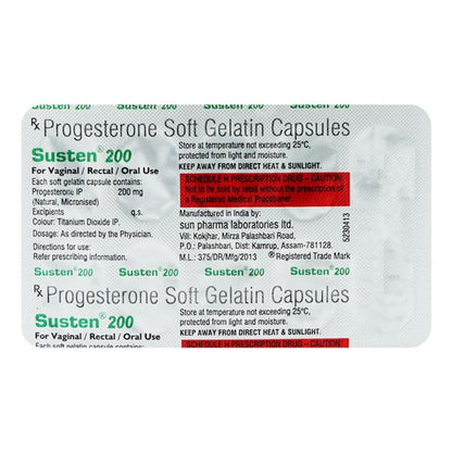 Susten 200mg Capsule 10'S - Global Surgicals